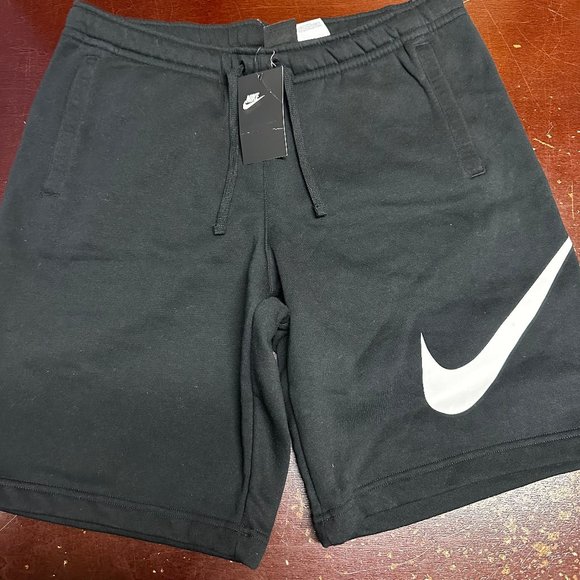 Nike Mens Black Sportswear Club Standard Fit At Knee Length Sweat Shorts Size XL - Picture 1 of 3